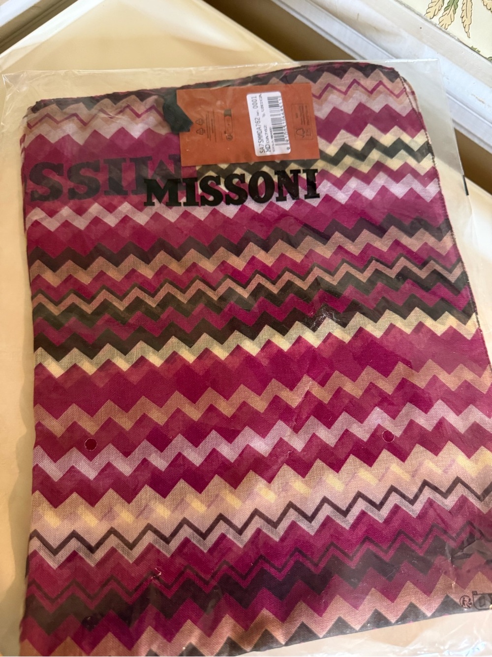 Missoni Multicolor Zigzag Modal & Silk Scarf / Stole – New With Tags